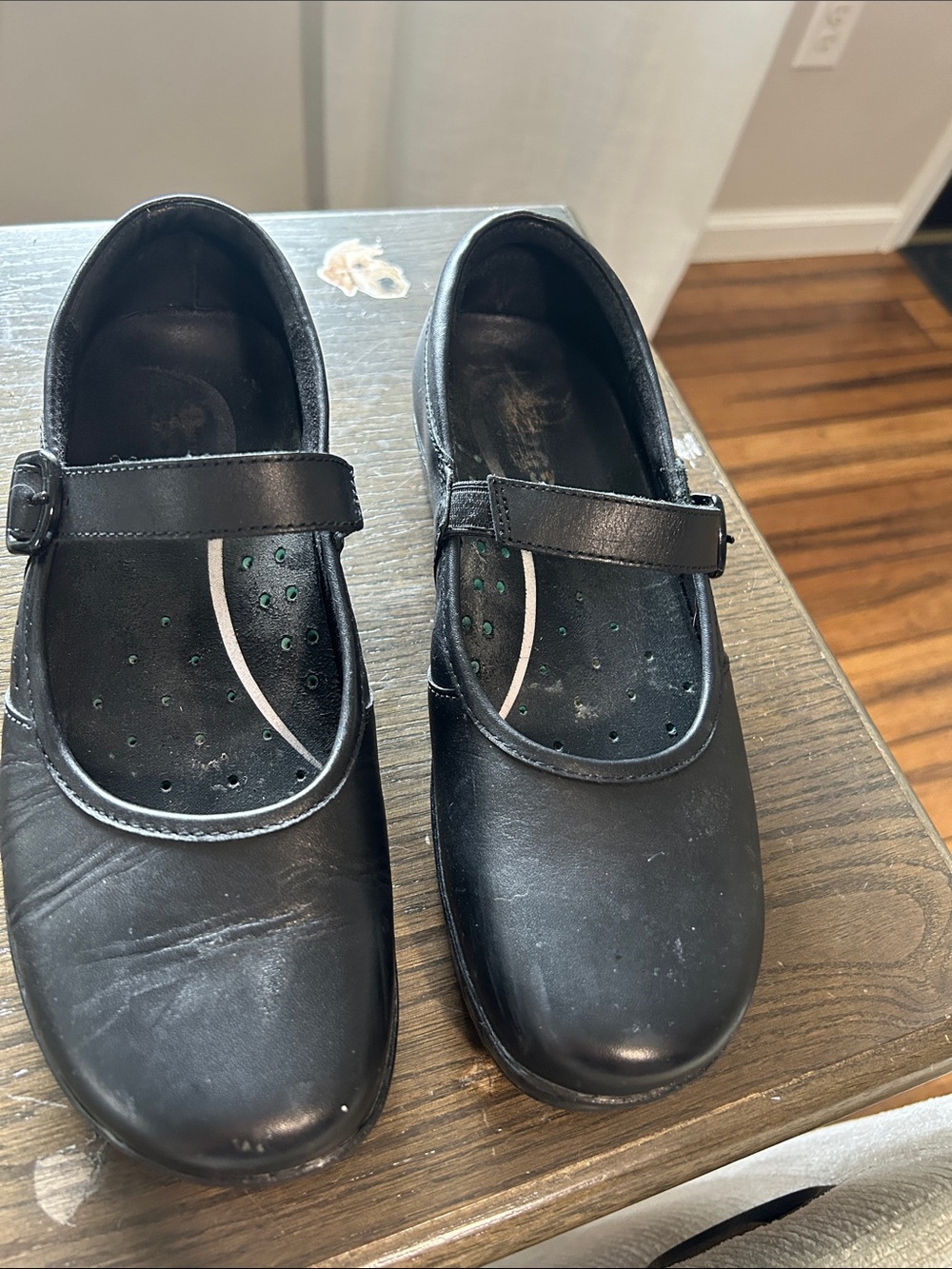 Non slip  Black Mary Jane Kitchen Shoes